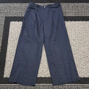 Banana Republic Wide Leg Pants Women’s L Tencel Lyocell Soft Draped Minimalist